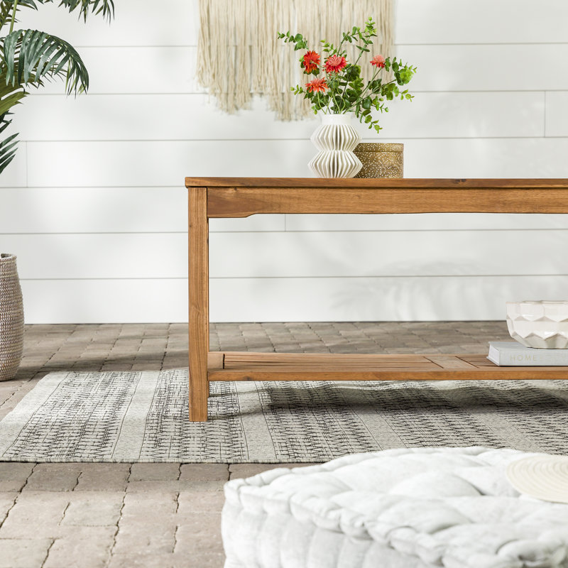 Tournesolle Solid Wooden Coffee Table, Brown