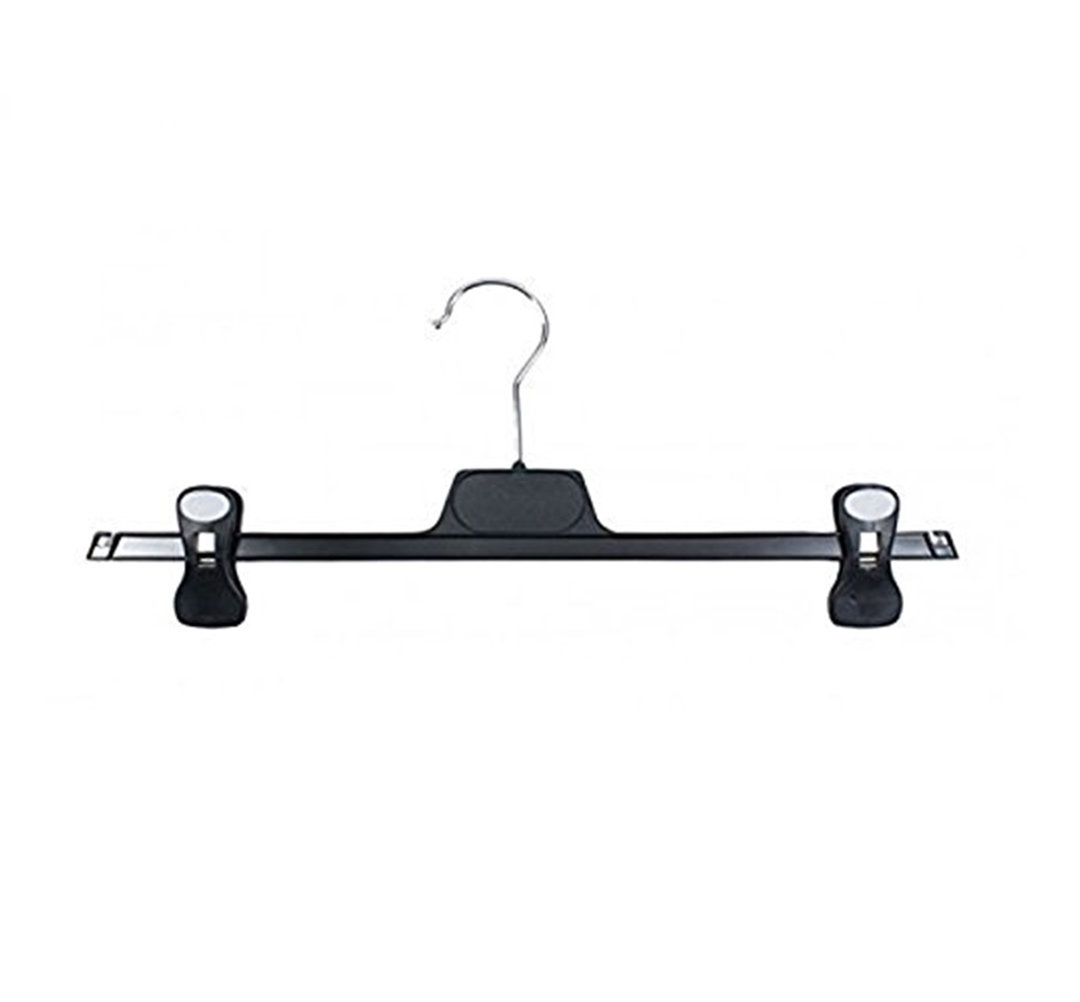 Bowdon Plastic Hangers With Clips for Skirt/Pants (Set of 100) Rebrilliant