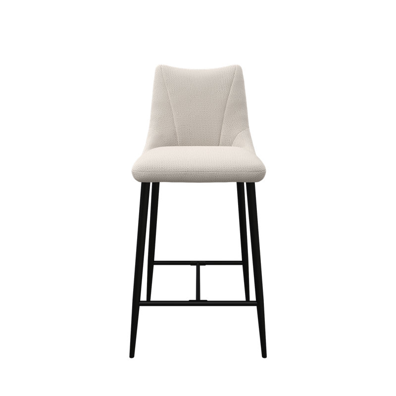 Bella Fabric Counter Bar Stool, Ivory