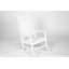 Ensemble de chaises berçantes toutes saisons avec table d'appoint, ensemble de chaises berçantes 3 pièces à texture de bois, blanc (comprend 2 chaises berçantes et 1 table)-255961574