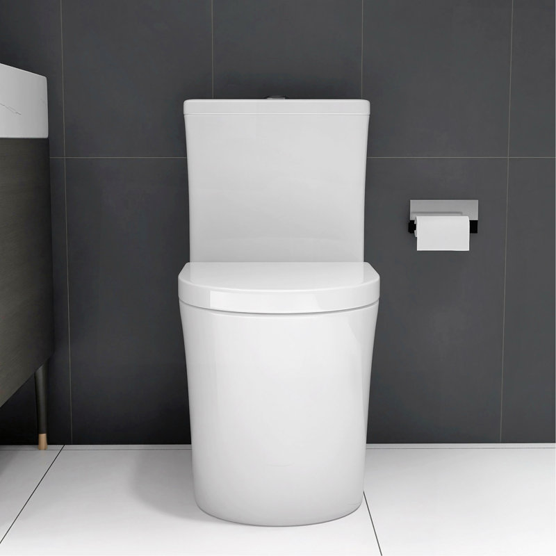 Petite toilette compacte une pièce à double chasse