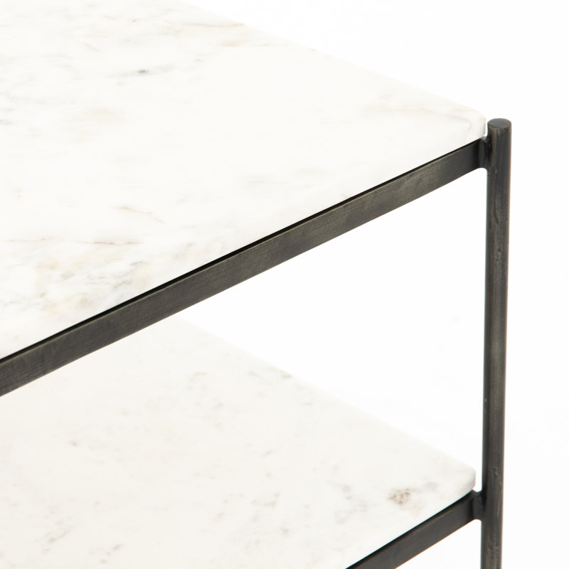 Feltault Nightstand, Hammered Gray/White