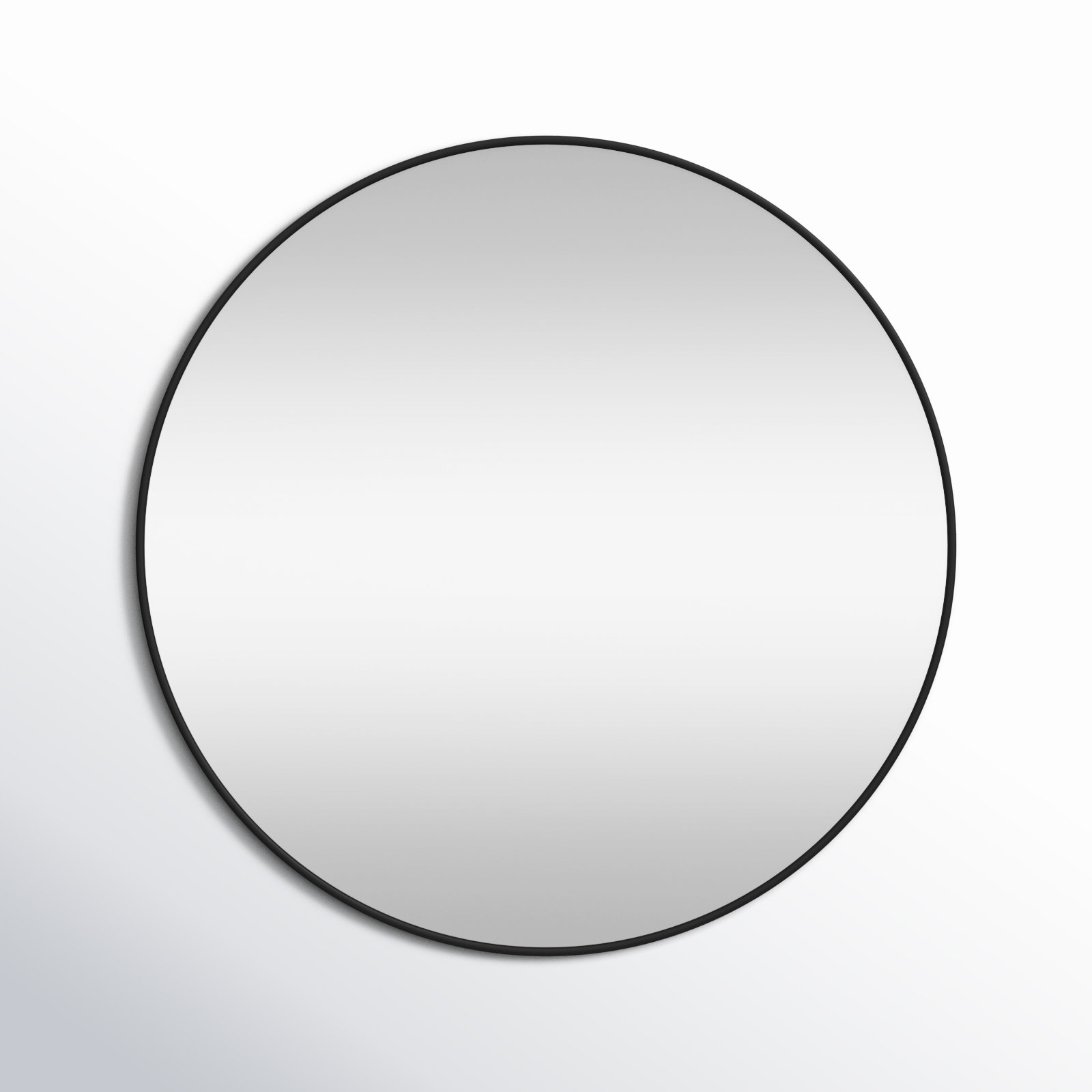 Sabine Metal Round Wall Mirror, Black, 39" x 39"