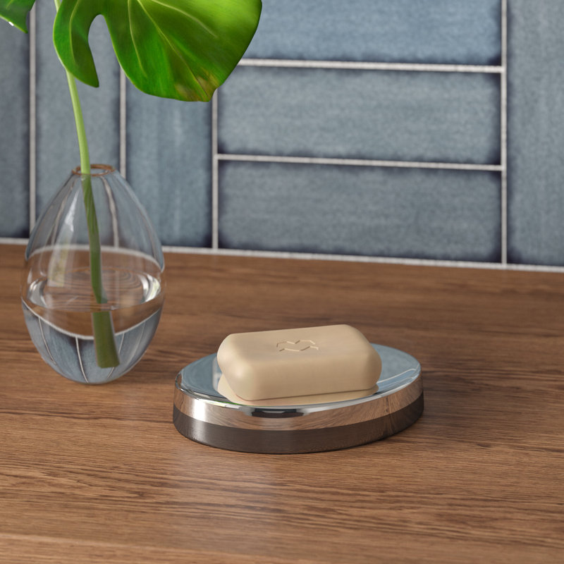 Triune Soap Dish, Platinum
