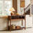 Boho Style 44'' Width Solid Wood Console Table With Storage