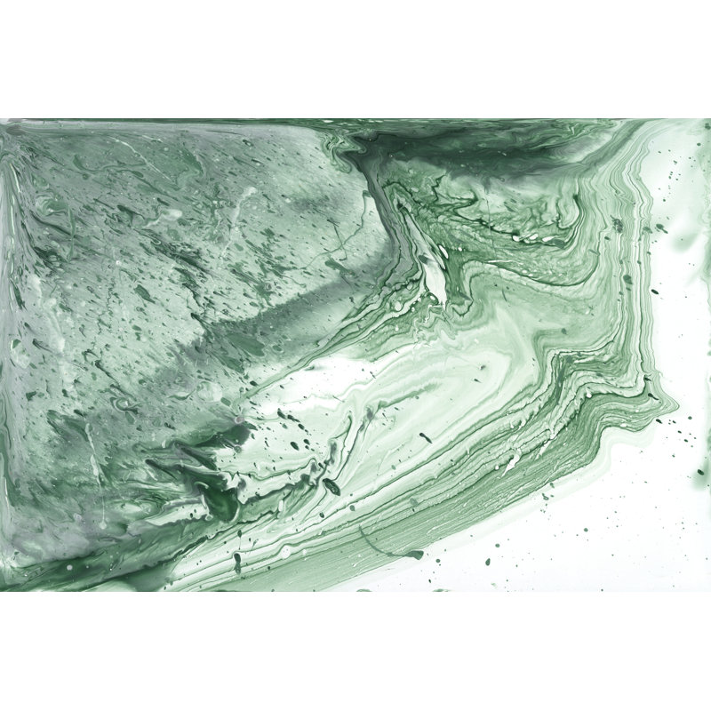 Marbled Malachite I by Studio W - Wrapped Canvas Painting, 20cm H x 30cm W