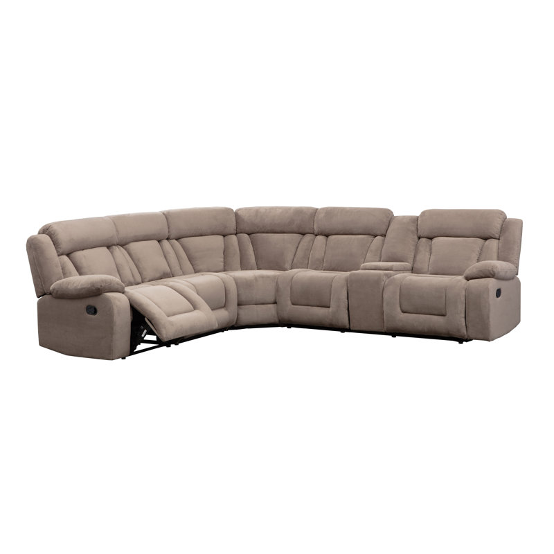 Canapé modulaire inclinable Herald, Brun clair