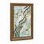 Tableau sur toile avec notes de musique en vitrail turquoise et or-527504760