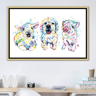 «Farm Friends» par Lisa Whitehouse - impression d'art graphique
