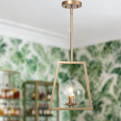 Luminaire suspendu géométrique à 1 lumière pour îlot de cuisine