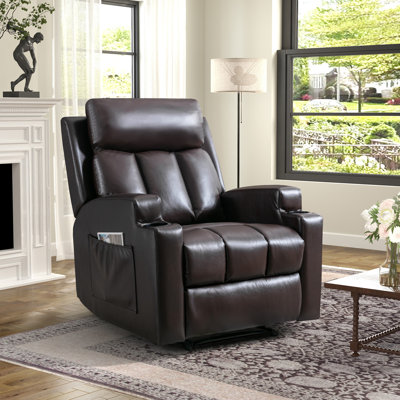 33.1" W Heated Massage Recliner