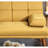 Mustard Polyfiber With Solid Wood Legs And Modern Appeal In Pillow Top-477701408