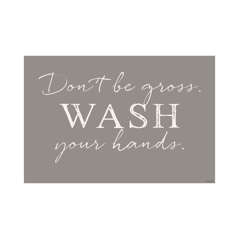 Wash Hands by Gigi Louise - Print on Canvas, Wrapped Canvas, 20.32 cm H x 30.48 cm W