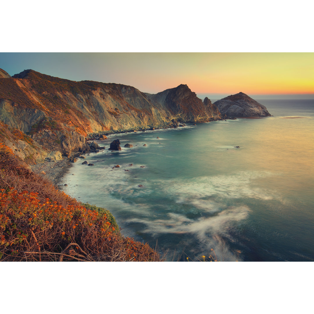 Big Sur Sonnenuntergang von LordRunar - Leinwandbild