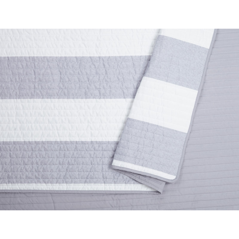 Ensemble de courtepointe réversible en microfibre Lavelle, Courtepointe simple et 1 taie décorative