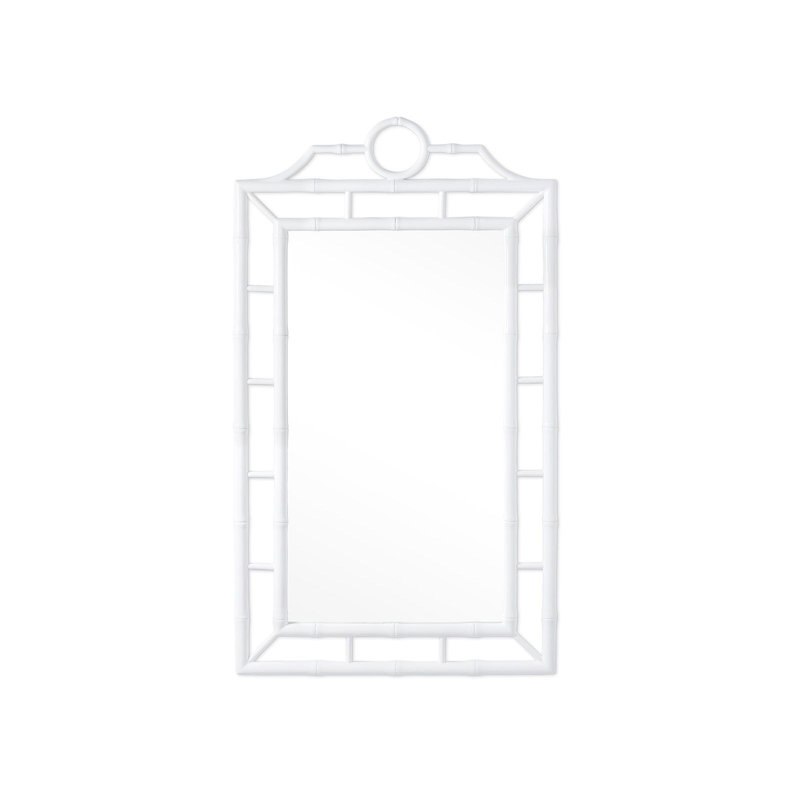 Chloe Rectangle Wall Mirror, White