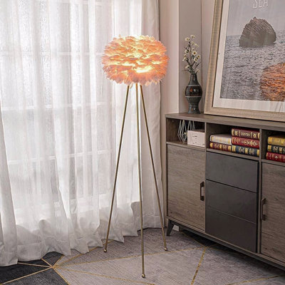 Lampe sur pied moderne en plumes Modern Art