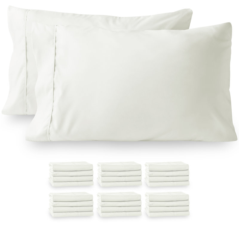 Premium 1800 Ultra-Soft Microfiber Pillowcase - Set of 24, Standard Pillowcase, Lavender