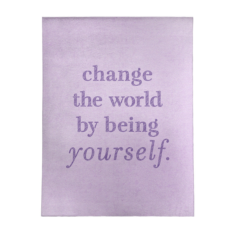 Tapis à la main the world quoted change the world, Rectangle 5 pi x 7 pi