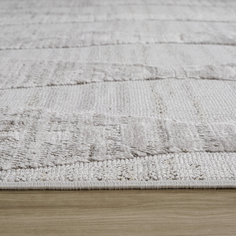 Rug Modern Indoor Area Rug, Gray., Runner 2'3" x 5'1"