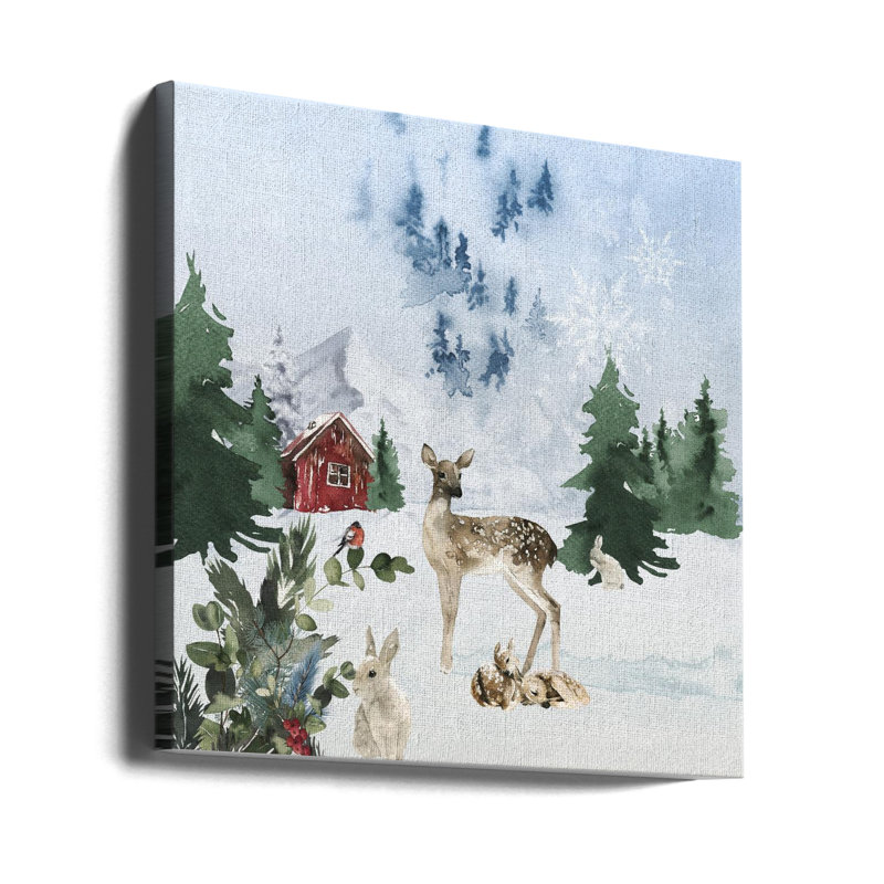 "Christmas Morning", art mural sur toile, H 24 po x l 24 po