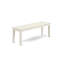 Ensemble de salle à manger 6 pièces comprenant une table de salle à manger rectangulaire et 4 chaises rembourrées en tissu de polyester avec banc, lin blanc-66848964-66849020