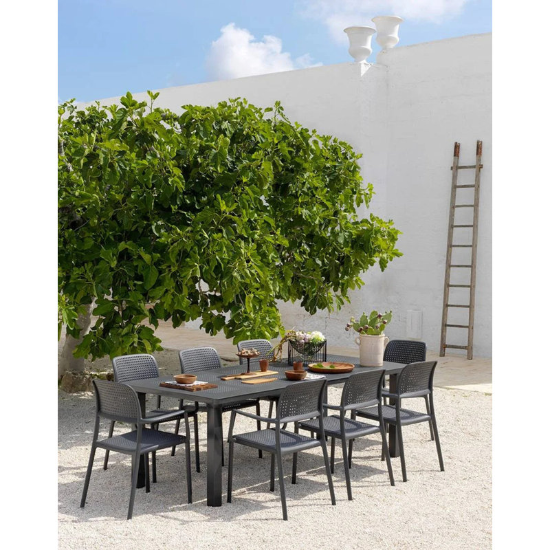 Bora Outdoor Dining Armchair, Dove Gray