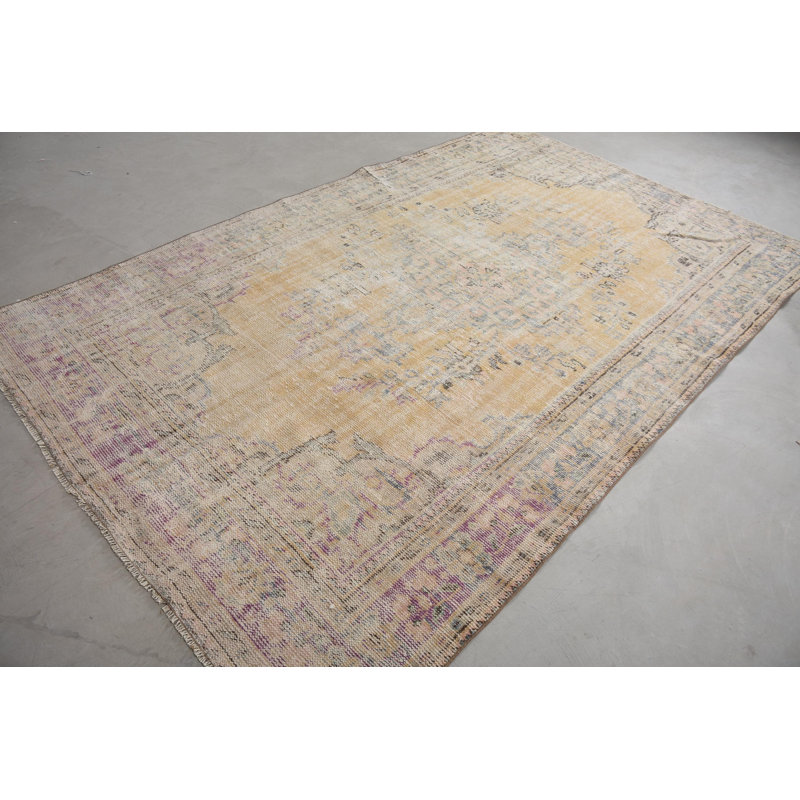 Tapis en laine Bohemian Patchwork, 73,6 x 116,9 pouces, beige