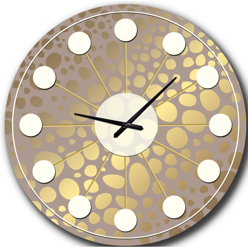 Horloge murale Golden Marble Design III - Mid-Century, Surdimensionné