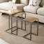 Andris 3PC Rectangular C-Shaped Nesting Tables
