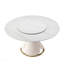 Modern Artificial Stone Dining Table With Round Turntable And 8 Exquisite Chairs, Perfect For Large Families And Entertaining Guests.-1990803047