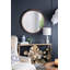 Cadre de miroir antique rond 30 "x 30" sculpté à la main rose, miroir mural pour espace de vie, salle de bain, décoration murale pour hall d'entrée