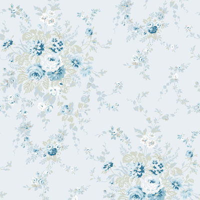 Rachel Ashwell Garden Floral Slate Grey Wallpaper