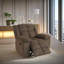 Ensemble de canapé inclinable 3 pièces brun avec tissu cappuccino