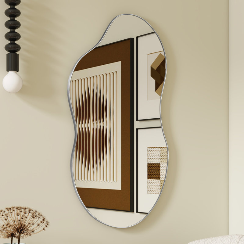 Cadre en métal Ashane, Argent, 36,4 po x 20 po