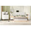 Ensemble de chambre avec grand lit plateforme tapissier 4 pièces Rihamna