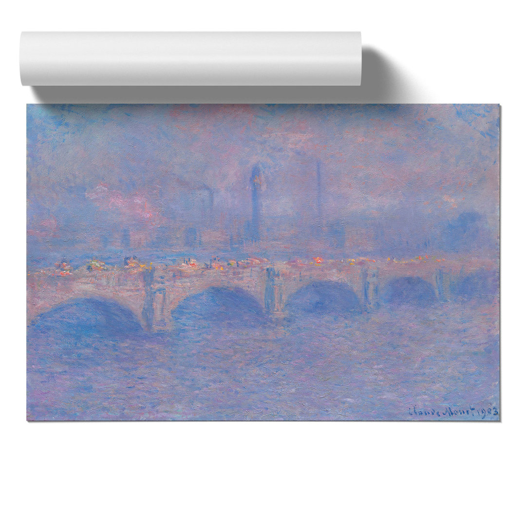 Waterloo Bridge in London by Claude Monet - Frameless Print