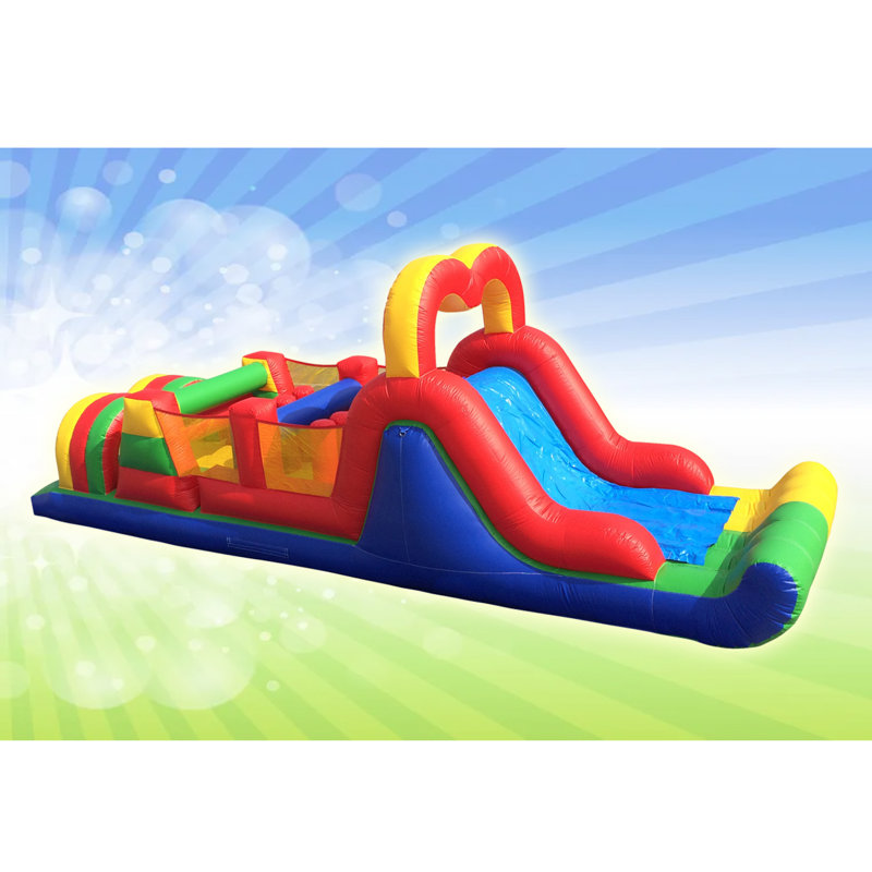 Inflatable Fun Run Obstacle Course with Air Blower