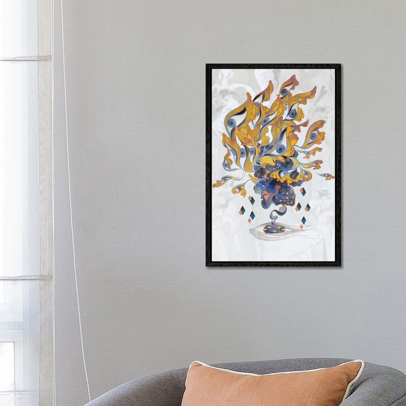 Porcelain Pillows III by Sija Hong - Painting on Canvas, 66.04 cm H x 45.72 cm W, Black Framed