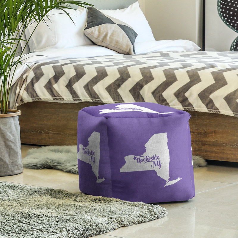 Repose-pieds carré large Rochester 13 po, Mauve