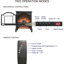 Foyer électrique à quartz électrique 18 pouces - effet de flamme 3D, 1 500 W de chaleur, 5 000 / H, télécommande, portatif, coffre-fort, chauffage réglable