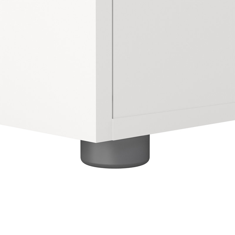 Table de chevet 2 tiroirs Gianna, Blanc