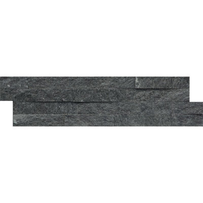Structure Stk Black 6 in. x 24 in. Honed Quartzite Wall Tile (5.99 sq. ft./Case)
