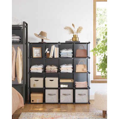 16 Pair Stackable Shoe Storage Cabinet