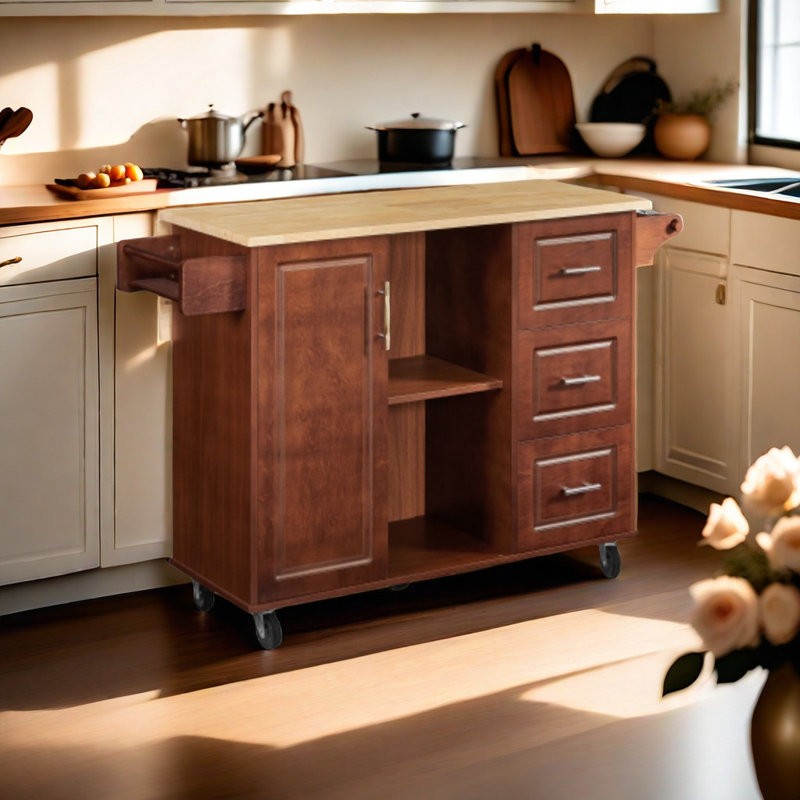 Filka Wood Kitchen Cart