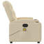 Fauteuil inclinable de massage en tissu vidaXL, dossier et repose-pieds réglables-97814386
