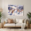 Art de mur en métal bleu-1146245461