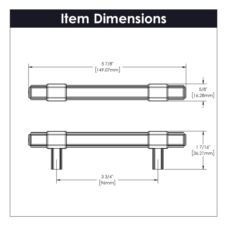Monroe Bar / Handle Pull, Chrome