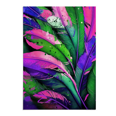 XV1022-4079X Splashed Feathers No.4 Abstract - Print