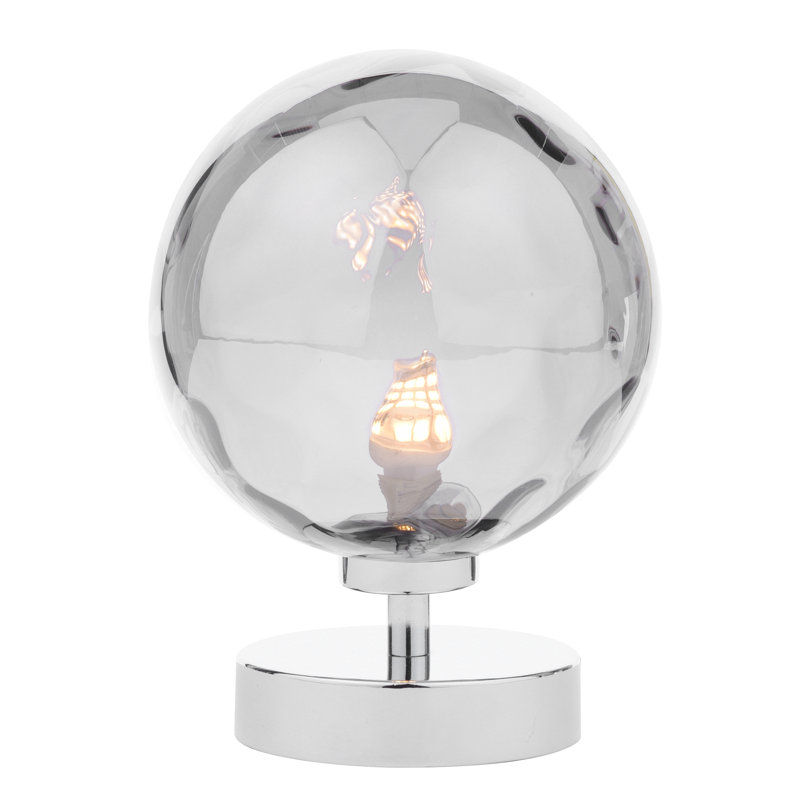 Metal Table Lamp Lamp, Smoke, Chrome
